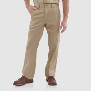 Carhartt B290-KHI Men's Heavy Duty Twill Khaki Work Pants Tan 44 x 30